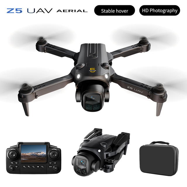 New Product Z5 RC Drone Optical Flow High-definition Aerial Photography with Screen Remote Control Quadcopter for Kids
