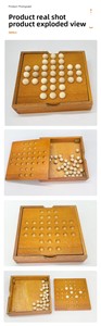 <span class=keywords><strong>Jeu</strong></span> de société éducatif en <span class=keywords><strong>bois</strong></span> pour un joueur : Échecs et Dames chinoises, pour enfants de 7 à 14 ans - Product Image 6