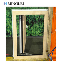 Ventana Abatible Moderna de Aluminio NFRC con Aislamiento Térmico, Triple Acristalamiento, para Uso Residencial, con Mosquitera de Nailon