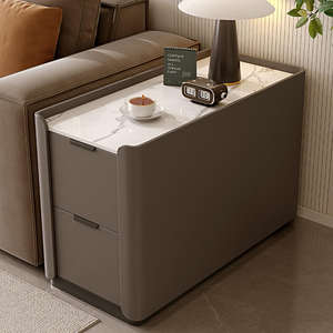 Modern Light Luxury Solid Wood Narrow Sofa Side Cabinet 30cm High End Minimalist Space Saving Multicolor Bedroom <b>Nightstand</b> 2 - Product Image 6