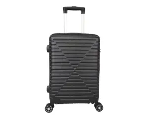 Fashion Stylish Black ABS Luggage Lightweight Large Capacity Travel Luggage Case With Singles wheels or 4*360 degree wheels