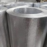 Feuille d'aluminium en relief Matériau isolant imprimé et enduit souple Emballage alimentaire Rouleau imprimé