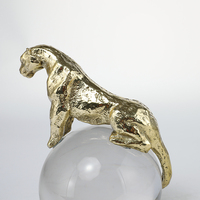 Artisanat en cristal léopard, métal moderne léger de luxe, décoration de la maison