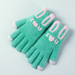 ALLCH Gants tricotés d'hiver pour femmes Gants chauds pour écran tactile Sports de plein air <span class=keywords><strong>Ski</strong></span> Cyclisme Pêche Utilisation décontractée Acrylique - Product Image 6