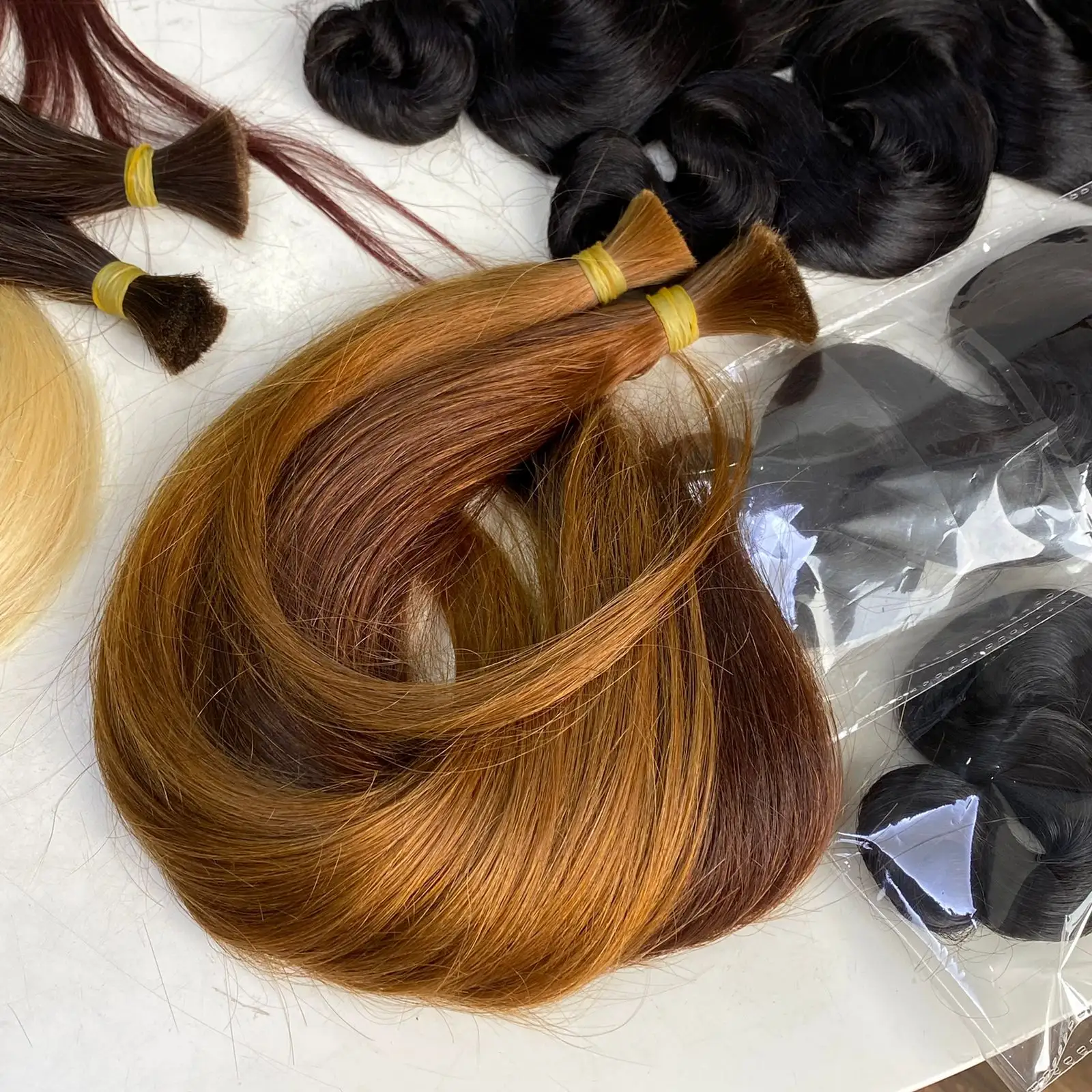 Superior tóc chất lượng hàng đầu màu sắc ánh sáng 100% Trinh Nữ tóc con người cổ điển số lượng lớn phần mở rộng tóc Nhà cung cấp