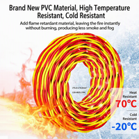 Câble torsadé à deux conducteurs RVS 0,75-4 mm, en cuivre pur, isolé PVC, 300 V, flexible, pour alarme incendie et câblage de bâtiment