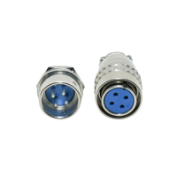 Connecteur d'aviation XS16 à verrouillage rapide, prise circulaire mâle 2-7 broches, fiche femelle, en alliage de zinc, cuivre plaqué argent