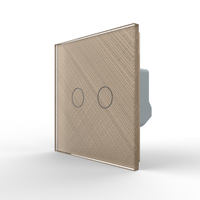LIVOLO EU 80X80 Nouveau style de panneau en verre Interrupteur mural tactile 2 voies Certifié CE TUV Interrupteur d'éclairage moderne à détection