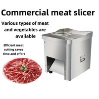 Nouvelle machine à trancher la viande électrique 750W de qualité commerciale avec lame en acier inoxydable et épaisseur réglable de 2,5 mm à 15 mm
