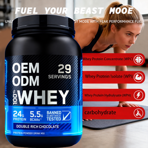Protéine de lactosérum de bovins nourris à l'herbe, marque privée, 24g de protéines, chocolat doublement riche, OEM ODM, soutien musculaire, supplément sportif en vrac - Product Image 4