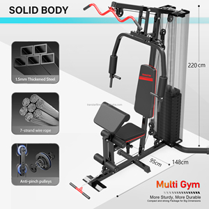 Estación de Gimnasio Ajustable, Equipo Multifuncional para Gimnasio en Casa, Máquina de Extensión de Piernas con Pila de Pesas de 70 kg - Product Image 2