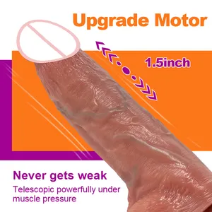 Super 8 ความเร็วVibrating Dildoรีโมทคอนโทรลอุ่นRetractableหญิงMasturbationเพศของเล่นConsolador Pene