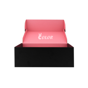 Custom Logo <strong>Pink</strong> Flat <strong>Gift</strong> Pack Caja Clothes Shipping Carton Packaging Paper Folding Mailer Box for Clothing Shoes Underwear - Product Image 6