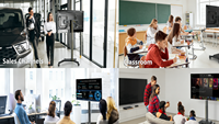 Support de télévision intelligent DT86 avec télécommande, chariot vidéo motorisé, support de plafond pour téléviseur avec roulettes