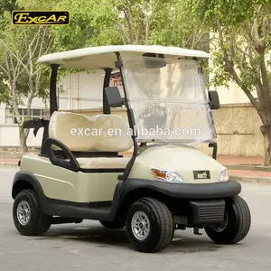 Carrito de golf eléctrico de 2 plazas, carrito de golf eléctrico de lujo con batería Trojan para club, buggy