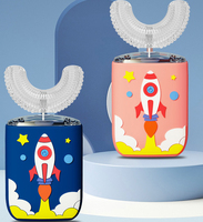 Brosse à dents électrique pour enfants sur le thème des astronautes-Design d'espace rechargeable et amusant pour les enfants