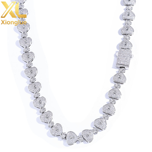 OEM Bespoke Logo Engraved <b>Solid</b> 925 <b>Silver</b> Money Bag Cuban Chains Micro Paved Moissanite 18K Real Gold Plated Dollar Jewelry - Product Image 4