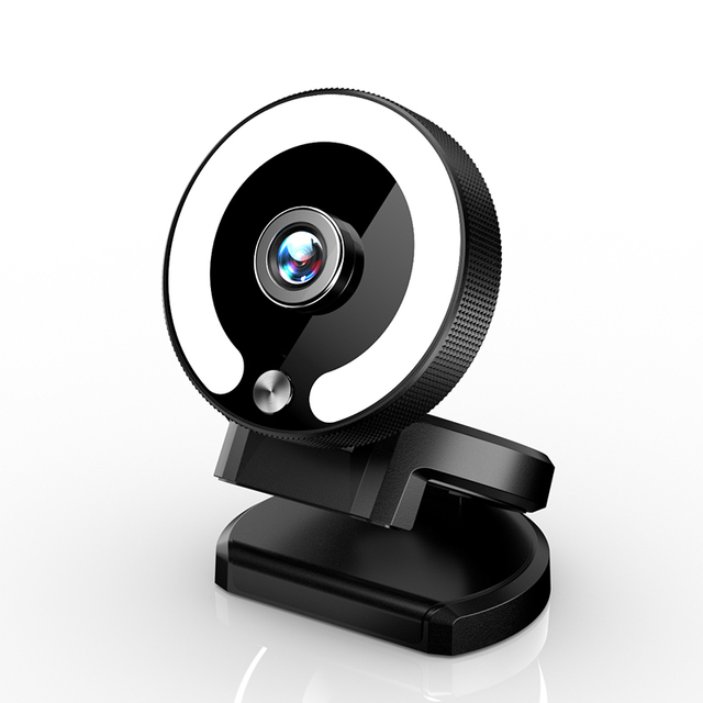 4K Full HD Auto Focus Webcam Live Web Camera with LED Lights, USB Web Cam with Microphone for Computer and Laptop