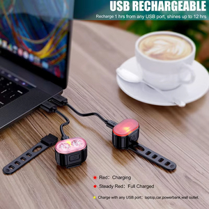 Wholesale Cycling Front Rear Light Set Bike USB <b>Charge</b> Headlight Waterproof LED Taillight - Product Image 3