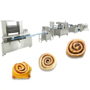 food processing machinery automatic industrial cinnamon roll making machine