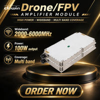 Amplificateur de puissance GaN Dewin 100W 2-6GHz, module SSPA à semi-conducteurs, amplificateur RF ultra large bande haute puissance pour système de test radar