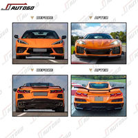Kit carrosserie en PP ABS de nouvelle conception pour CHEVROLET Corvette C8 Stingray Z51, mise à niveau vers Z06, pare-chocs avant et arrière, calandre, grille de tuyau