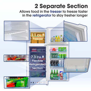 Réfrigérateur Absorption Hors Réseau Économe en Énergie Grande Capacité avec Congélateur Supérieur à Gaz - Product Image 6
