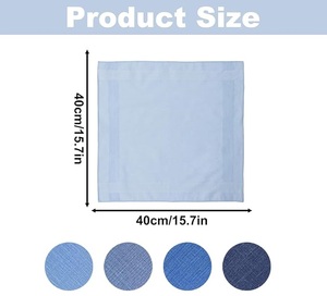 Pañuelos de bolsillo de algodón puro sin <span class=keywords><strong>azo</strong></span>, ecológicos, de 40x40cm, para hombre, 8 unidades, colores sólidos surtidos, para boda, regalos, venta al por mayor - Product Image 5