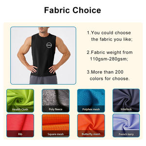 Camiseta deportiva de gimnasio de algodón y spandex con logotipo personalizado de alta calidad, camiseta sin mangas para hombre, camiseta sin mangas para hombre musculoso. - Product Image 3
