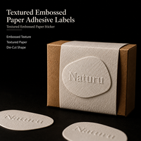 Autocollants en papier grainé mat, étiquettes adhésives personnalisées en relief pour l'emballage de produits de soin bio et de bougies