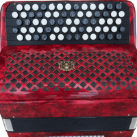 Accordéon 37 touches 60 basses en bois rouge, modèle étudiant, pour performance, avec sac et sangles