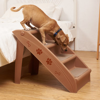 Rampe pliable en plastique pour chat, motif uni, escalier pour animaux de compagnie, pour lit, en tissu durable