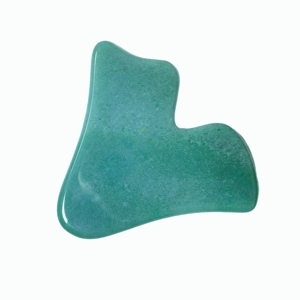 Planche de massage Gua Sha en Aventurine Verte en forme de V pour le visage et le corps – Outil de gommage en gros - Product Image 2