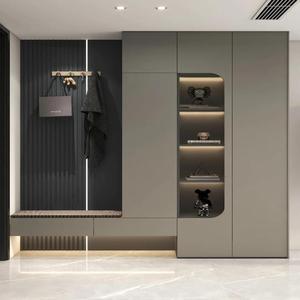 <span class=keywords><strong>Mueble</strong></span> <span class=keywords><strong>Zapatero</strong></span> Moderno Minimalista Multifuncional con Ganchos para Abrigos para Recibidor de Casa, <span class=keywords><strong>Mueble</strong></span> de Almacenamiento Doméstico - Product Image 2