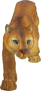 अमेरिकी माउंटेन कूगर इनडोर/आउटडोर गार्डन राल प्रतिमा हैंडकास्ट पॉलीरेसिन, पूर्ण रंग - Product Image 3