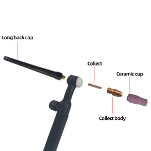 Antorcha de Soldadura TIG WP9FV-A02TIG con Arco de Tungsteno WP17 Argon4mAir Refrigerada por Aire, Válvula de Gas de Cabeza Flexible WP9FV-A02, Juego de Accesorios para Antorcha de Soldadura TIG - Product Image 3