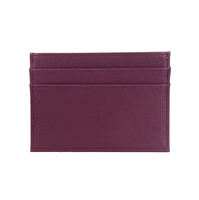 Design classique PU Saffiano Cuir Zip Carte Portefeuille Mince Porte-monnaie Petit Unisexe Titulaire De La Carte De Crédit