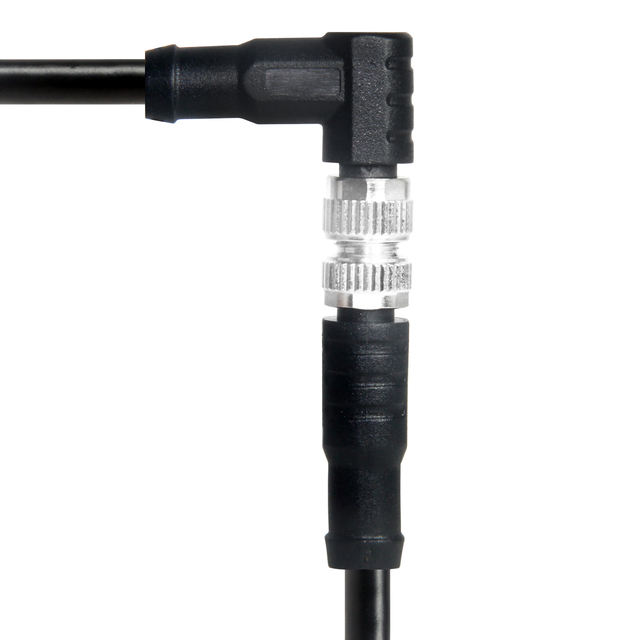 M12 Waterproof Straight to Right Angle Assembly PVC/PUR Industrial Cable Connector