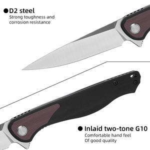 <span class=keywords><strong>Cuchillo</strong></span> Plegable de Acero D2 de Alta Calidad HL, Mango de Acero <span class=keywords><strong>G2</strong></span>, Ligero y Duradero para Aventuras al Aire Libre - Product Image 3