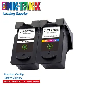 INK-TANK 275XL 276XL PG275 CL276 PG 275 CL 276 PG-275 Black Remanufactured Color Ink Cartridge For Canon PIXMA TS3520 Printer