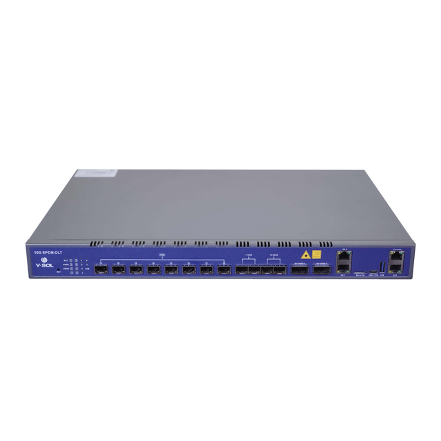 V3600D8 8 Ports 10G EPON OLT 10GE OLT 8 Port 10G EPON OLT 8*10G EPON+2*10GE(SFP+)+2*25GE(SFP28)+2*100GE(QSFP28)