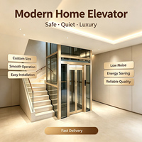 Lift Rumah Hidrolik 1-3 Orang untuk Apartemen & Hotel, Lift Hunian 3 Lantai dengan Lantai PVC