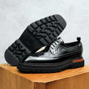 Nouvelles chaussures en cuir italiennes faites à la main, décontractées, formelles, avec lacets et semelles rigides pour hommes - Product Image 3