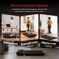 Equipo de Fitness para Uso Doméstico, Caminadora Plegable con Pantalla LED e Inclinación para Debajo del Escritorio