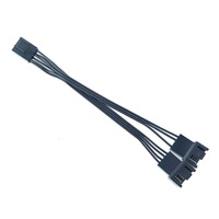 Kabel Ekstensi Daya Kipas 1 ke 2, Kabel Splitter Kipas PWM 3pin dan 4pin untuk Kabel Pengisian Daya Kipas Pendingin Komputer