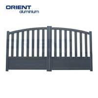 Portail en aluminium pour maison, conception de porte automatique coulissante pour allée