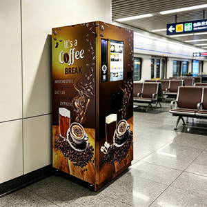 Máquina Expendedora de Café Comercial con Kioscos de Pago de Autoservicio, Función de Retorno de Monedas Multidivisa, Expendedor de Café - Product Image 1