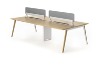 Bureau de travail commercial ATWOKA, table de bureau moderne avec cloison, mobilier durable et écologique
