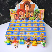 24 piezas/set de figuras de PVC de Toy Story 5 Woody en caja sorpresa, llavero, colgante para mochila, juguetes de regalo para festividades, Buzz Lightyear a escala 1:12