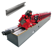 C Purlin Profil Machine Hydraulique Cutter U C Forme En Acier Tôle De Poutre De Toit Rouleau Formant La Machine
